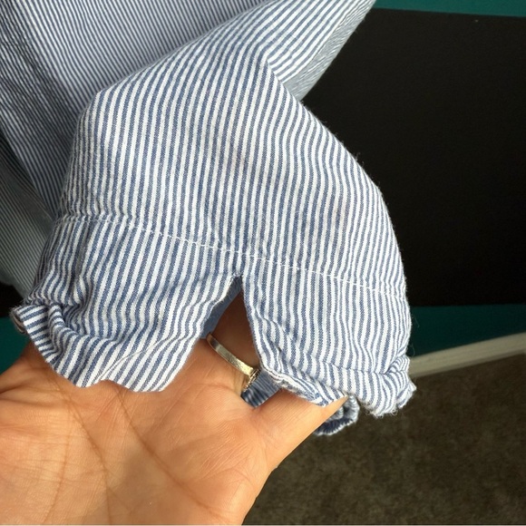 Twik Blue Checked two-button straight-leg pant 100% cotton - Picture 5 of 10